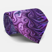 Cravate Abstrait Lilac coloré et violet Motif spiral (Roulé)