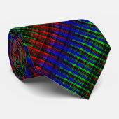 Cravate Abstrait, lumineux, été, élégant, plaid, multicol (Roulé)
