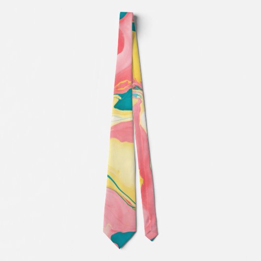 Cravate abstrait marbré (Devant)