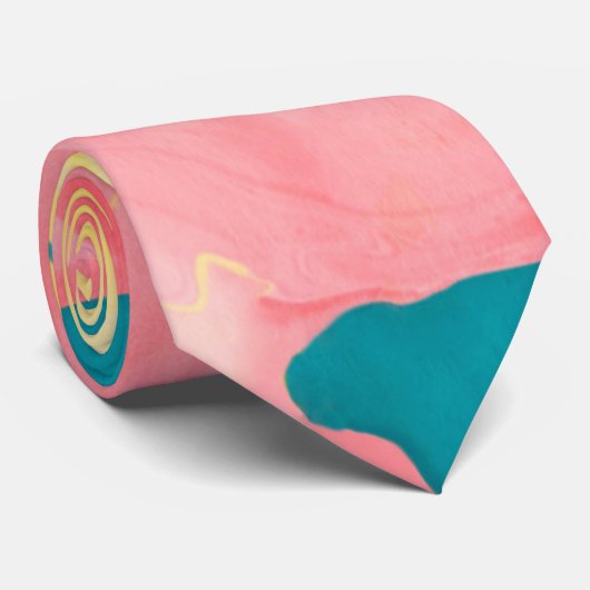 Cravate abstrait marbré (Roulé)