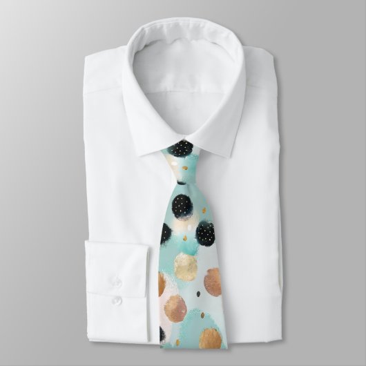 Cravate Abstrait moderne Brushstroke & Polka Dot Motif (Attaché)