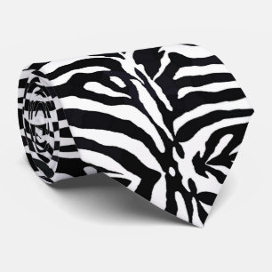 Cravate Abstrait Moderne Noir et Blanc