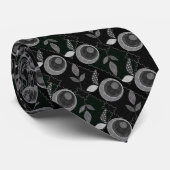 Cravate Abstrait moderne pomme fruits feuilles géométrique (Roulé)