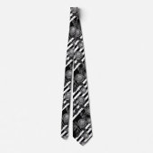 Cravate Abstrait moderne roses rouges feuilles croisées fl (Dos)