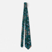 Cravate Abstrait moderne Turquoise rose Turquoise Motif en (Dos)