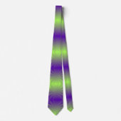 Cravate Abstrait moderne violet rayures vert motif (Devant)