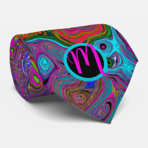 Cravate Abstrait Monogrammé Colorful Super