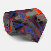 cravate abstrait motif fractal (Roulé)