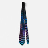Cravate Abstrait, motif multicolore, motif maillé, dentell (Devant)