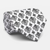 Cravate Abstrait Motif noir gothique (Roulé)