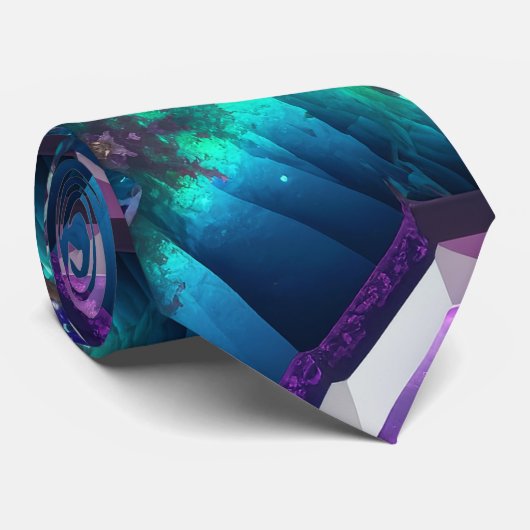 Cravate Abstrait Motif Zigzag géométrique non binaire Form (Roulé)