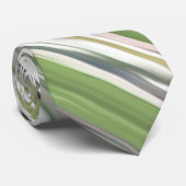 Cravate Abstrait n° 2 : Flou vert olive (Roulé)