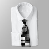 Cravate Abstrait noir blanc (Attaché)