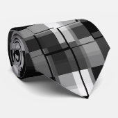 Cravate Abstrait noir blanc (Roulé)