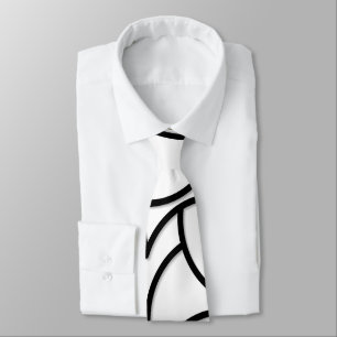 Cravate Abstrait noir et blanc