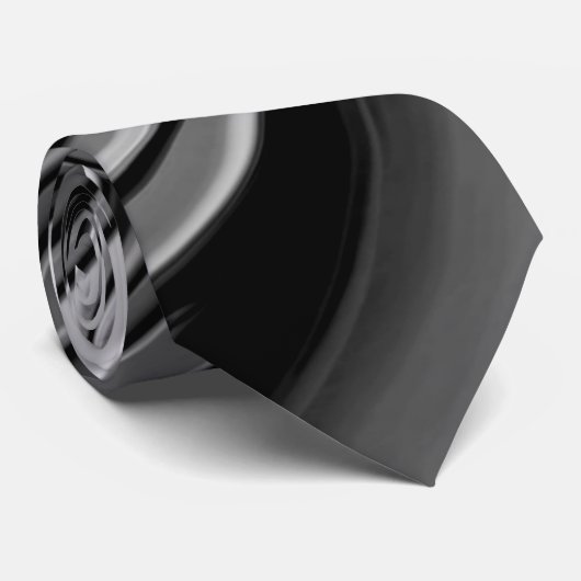 Cravate Abstrait noir et blanc (Roulé)