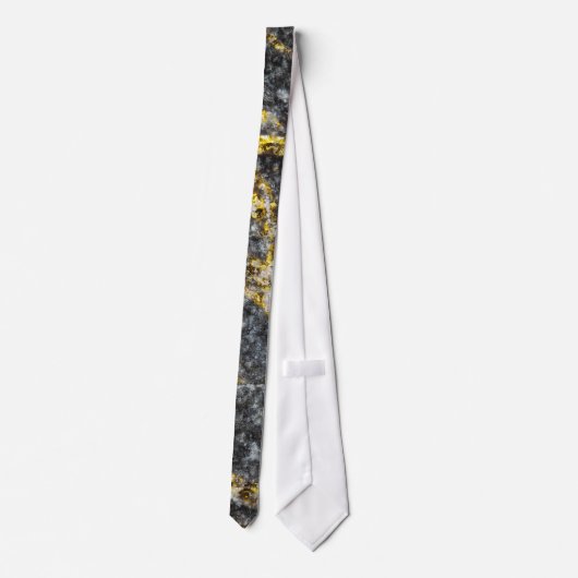 Cravate Abstrait or étincelle texture rocheuse (Dos)