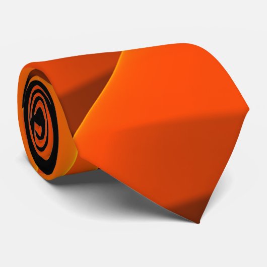 Cravate Abstrait orange (Roulé)
