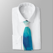 Cravate Abstrait Pastel Paint Lagoon Edition (Attaché)