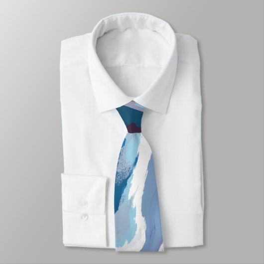 Cravate Abstrait Pastel Paint Mountain Edition (Attaché)