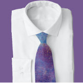 Cravate Abstrait Peacock bleu violet