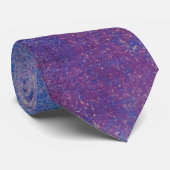 Cravate Abstrait Peacock bleu violet (Roulé)