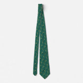 Cravate Abstrait Peacock Feather Gold Vector Motif Turquoi (Dos)
