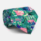 Cravate Abstrait Pink Green Motif élégant cadeau moderne (Roulé)