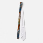 Cravate Abstrait plage de sable motif motif en mousse d'ea (Dos)