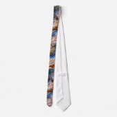 Cravate Abstrait plage de sable motif motif en mousse d'ea (Dos)