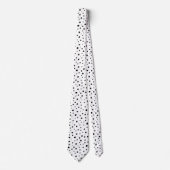 Cravate Abstrait Polka Dot BlackWhite Motif (Devant)