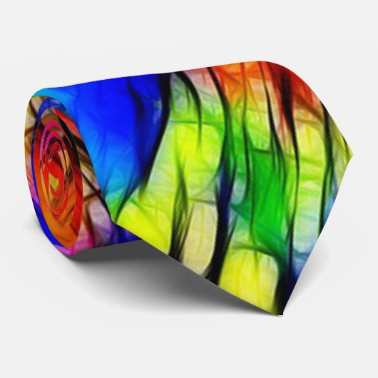 Cravate Abstrait psychédélique (Roulé)