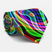 Cravate Abstrait Retro Neon Liquid Lava Art (Roulé)