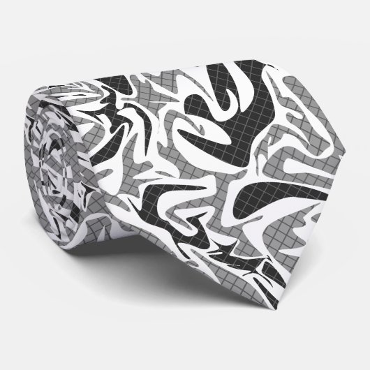 Cravate Abstrait sans couture brosse trait moderne multico (Roulé)