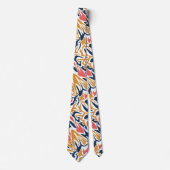 Cravate Abstrait sans couture brosse trait moderne multico (Devant)