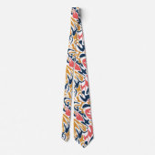 Cravate Abstrait sans couture brosse trait moderne multico (Dos)