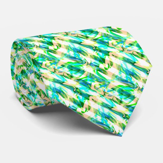 Cravate Abstrait sans couture brosse trait moderne multico (Roulé)