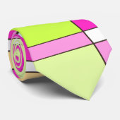 Cravate Abstrait surf Bright Pink Green Bubblegum (Roulé)