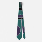 Cravate Abstrait Surf Turquoise Purple (Devant)