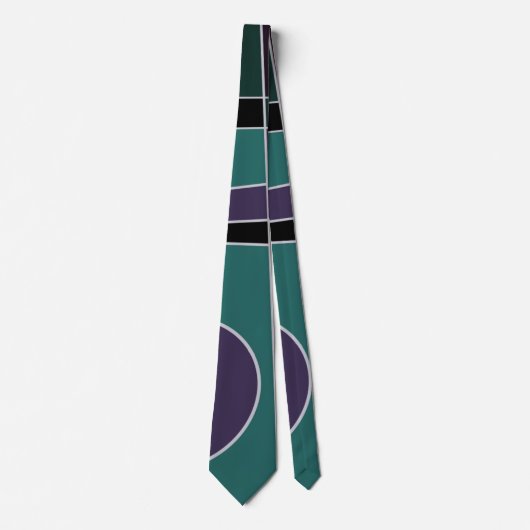 Cravate Abstrait Surf Turquoise Purple (Devant)