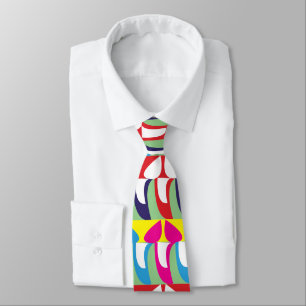 Cravate Abstrait tendance moderne coloré Motif