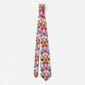 Cravate Abstrait tendance moderne coloré Motif (Dos)