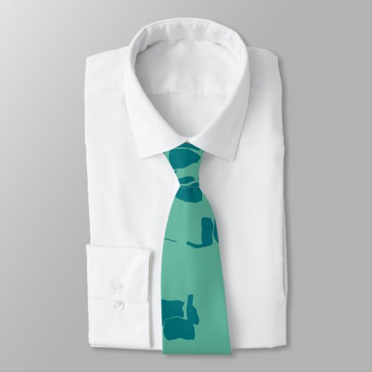 Cravate Abstrait turquoise (Attaché)