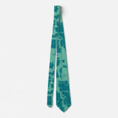 Cravate Abstrait turquoise (Dos)