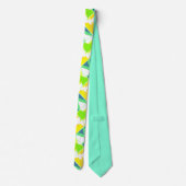 Cravate Abstrait vert jaune (Dos)