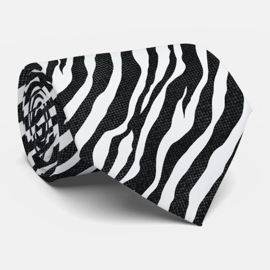 Cravate Abstrait Zebra Stripes (Roulé)