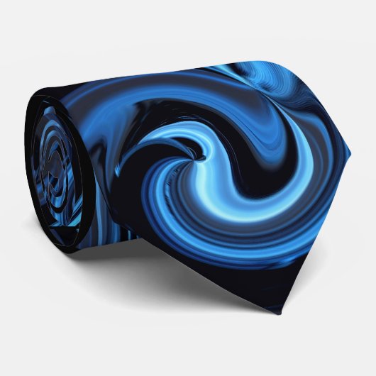 Cravate Abstraite Bluebird (Roulé)