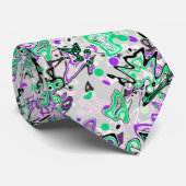Cravate Abstraite brosse à éclat moderne style fashionab (Roulé)