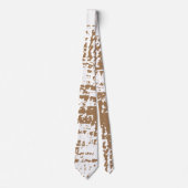 Cravate Abstraite Brown Et Blanche Mens Cowboy (Devant)