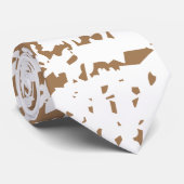 Cravate Abstraite Brown Et Blanche Mens Cowboy (Roulé)
